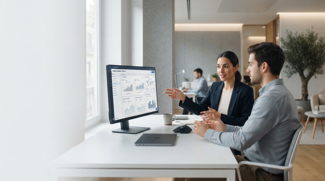 Caudalence AI panel de análisis predictivo con métricas de inversión en tiempo real